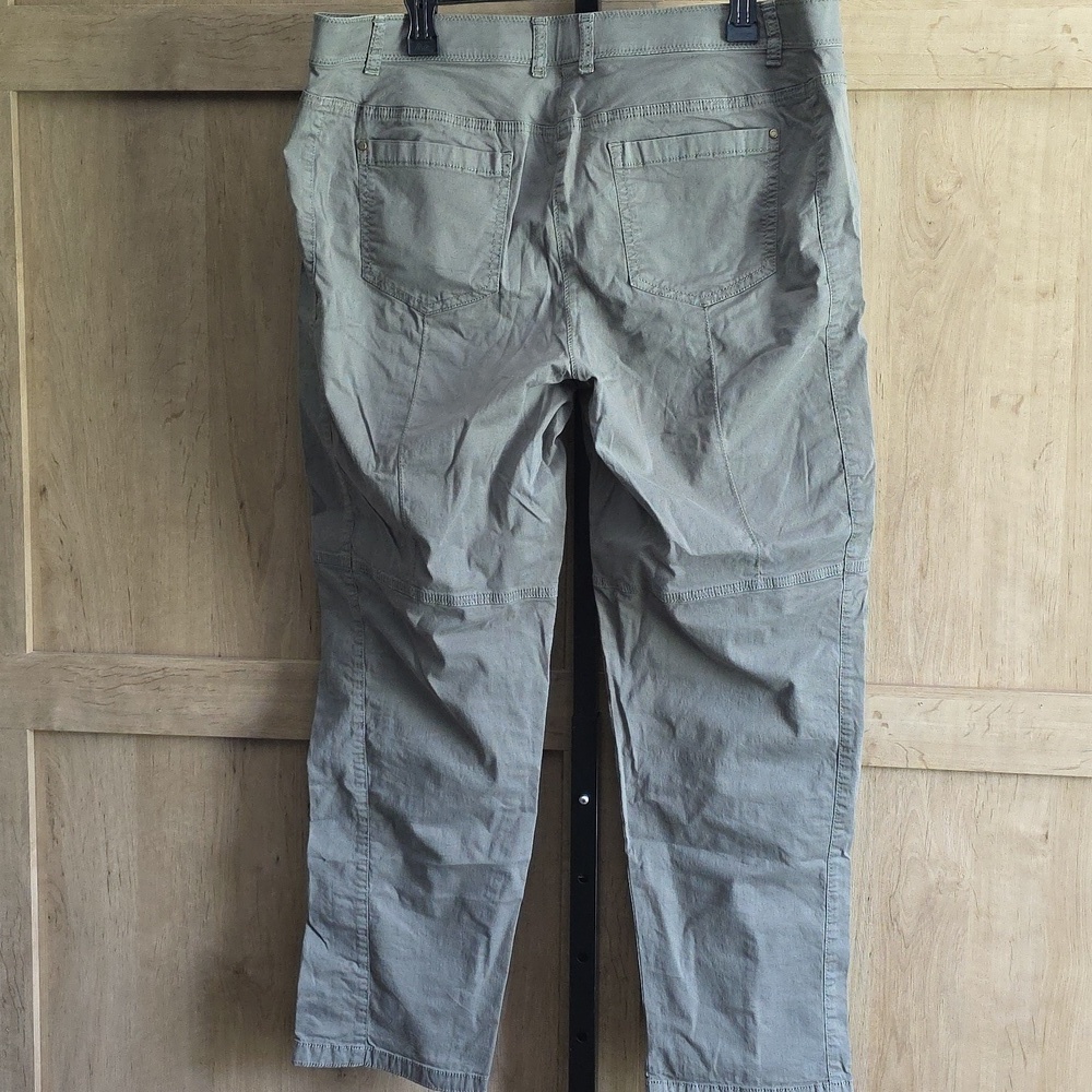 (J49) Chico's Womans Sz 25 Olive Green Casual Pants - Picture 4 of 5